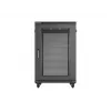 Lanberg Βάση 19 ιντσών 18U 600x800 mm μαύρο ντουλάπι δαπέδου με διάτρητες πόρτες (Flat Pack)
