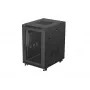 Lanberg Βάση 19 ιντσών 18U 600x800 mm μαύρο ντουλάπι δαπέδου με διάτρητες πόρτες (Flat Pack)