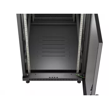 LANBERG 19 ιντσών 27U Ικρίωμα σταθερό 600x1000mm μαύρο με διάτρητη πόρτα (Flat Pack)