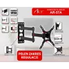ART AR-57A Σταθερή βάση TV τοίχου για LED/LCD 17-42 ίντσες Μαύρο