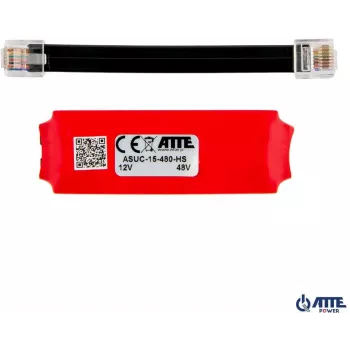 ATTE ASUC-15-480-HS παθητικός αντάπτορας PoE, είσοδος 10-30V DC, έξοδος 48V DC 15W, 0,31A, RJ45, επίτοιχης τοποθέτησης, μαύρο
