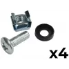 ATTE ADD-RACK2U1 αντάπτορας τοποθέτησης σε rack 2U 19 ιντσών με απλές οπές τοποθέτησης, μαύρο