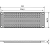 ATTE ADD-RACK10-2U1 adapter στήριξης rack 10 ιντσών 2U με ευθείες οπές, μαύρο