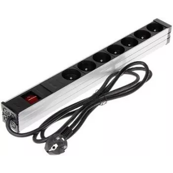 DELTA PD-7K/RACK 7-θέσιο πολύπριζο Schuko 1U rackmount 230V 10A 2300W καλώδιο 3m μαύρο