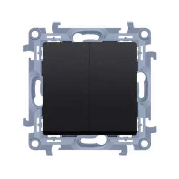 KONTAK-SIMON KONTAKT SIMON 10 Module Μαύρο Ματ Σειρά Διακόπτης Αυτοσφιγκτήρας 10AX 250V