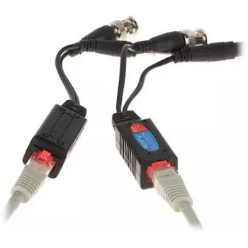 DELTA TR-1RJ-HD Παθητικό σετ balun βίντεο (2 τεμ.) - 8MP 4K HD-CVI/HD-TVI/AHD/CVBS, BNC σε RJ45, Μαύρο