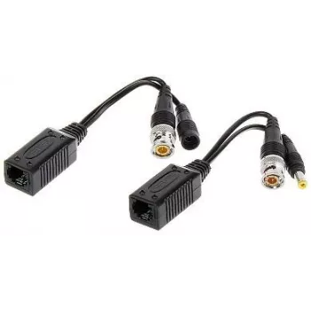 DELTA TR-1RJ-HD Παθητικό σετ balun βίντεο (2 τεμ.) - 8MP 4K HD-CVI/HD-TVI/AHD/CVBS, BNC σε RJ45, Μαύρο