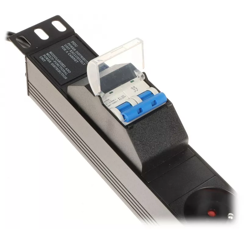 DELTA PD-6/R-2P Πολύπριζο προστασίας από υπέρταση 6 πριζών 2m καλώδιο Μαύρο