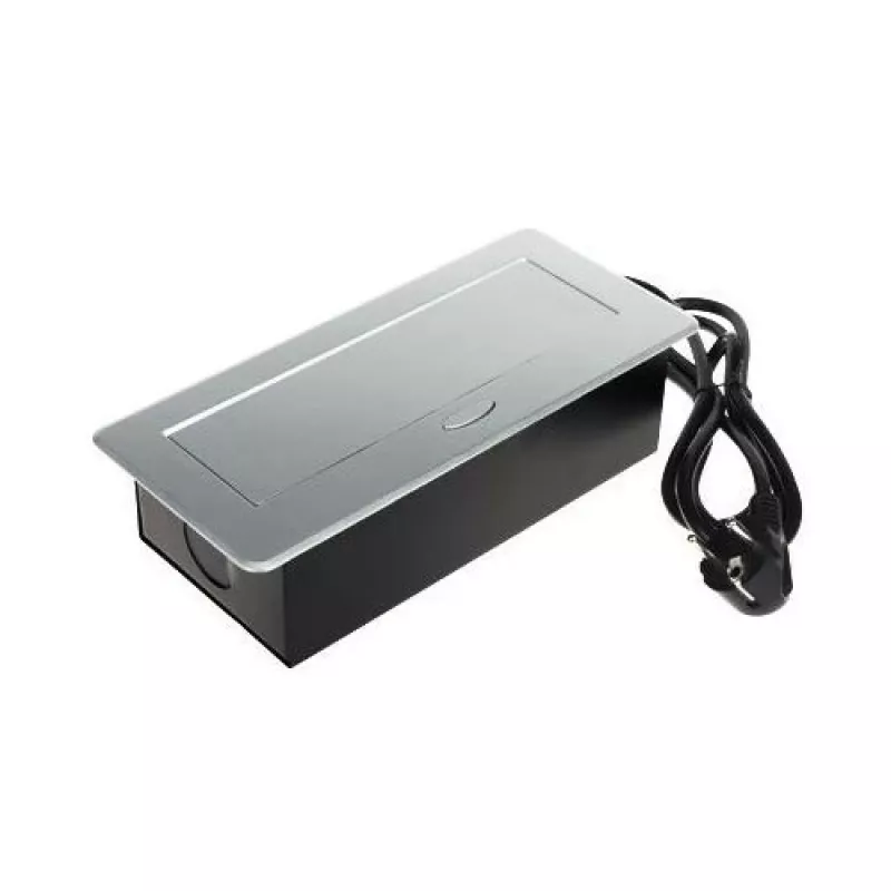 DELTA FPS-3S/CABLE Πολύπριζο επίπλων με 3 πρίζες, καλώδιο 1,5 m, Μαύρο