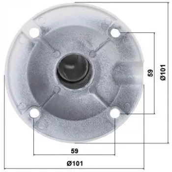 DELTA Τηλεσκοπική βάση οροφής για κάμερες BR-60X120 Λευκό