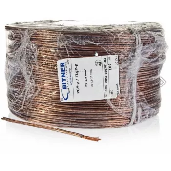 BITNER BiTsound PGY-p (TLgY) 2x0,75mm² Καλώδιο ηχείων ρολό 100m