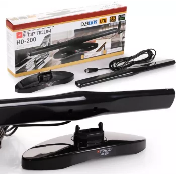 OPTICUM ANT0136 HD-200 Εσωτερική Ενεργή Κεραία DVB-T2 Μαύρο