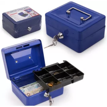 RED EAGLE BOX-150 Μεταλλικό Κουτί Χρημάτων με Κλειδαριά Κυλίνδρου, Κόκκινο