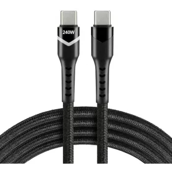 EVERACTIVE USB-C σε USB-C Καλώδιο 2m 240W RGB LED Μαύρο CBB-2PDRS