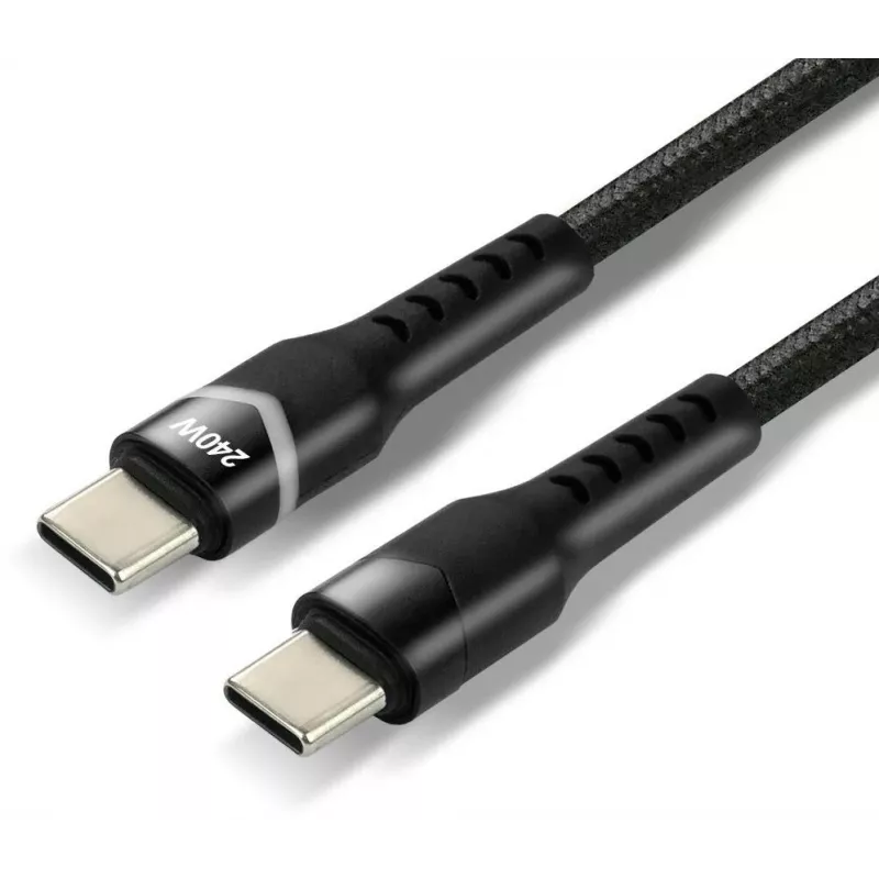 EVERACTIVE USB-C σε USB-C Καλώδιο 2m 240W RGB LED Μαύρο CBB-2PDRS