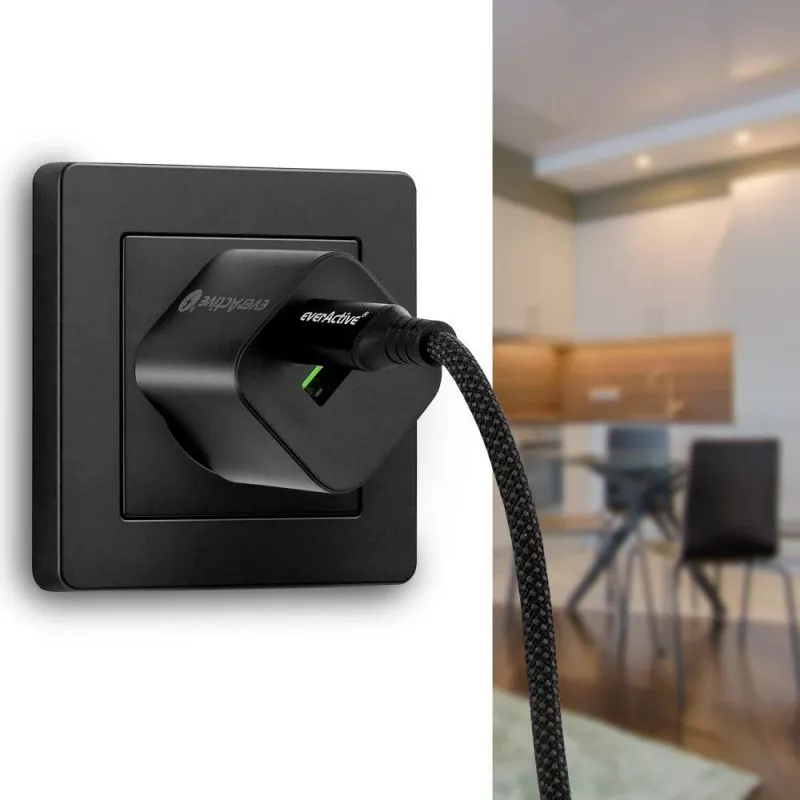 Καλώδιο USB-C σε USB-C 2m 100W LCD ένδειξη ισχύος everActive CBB-2PD5L