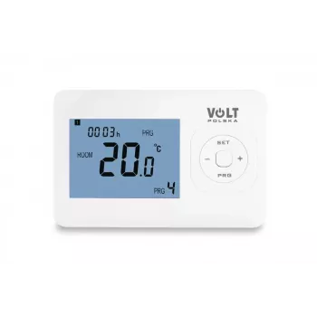 VOLT POLSKA Comfort HT-02 Ενσύρματος προγραμματιζόμενος θερμοστάτης χώρου, λευκός