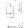 PSG 61.191 Στόπερ πόρτας με βίδες (130x150/H65) με λαστιχένια επένδυση