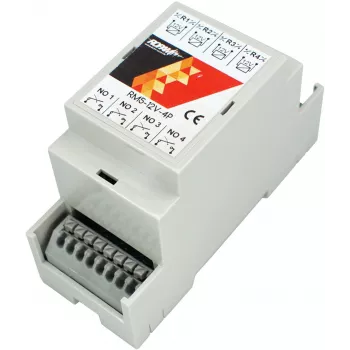 ROPAM RM5-12V-4P Μονάδα ρελέ 4 καναλιών 12V DC SPDT με ενδεικτικές λυχνίες LED