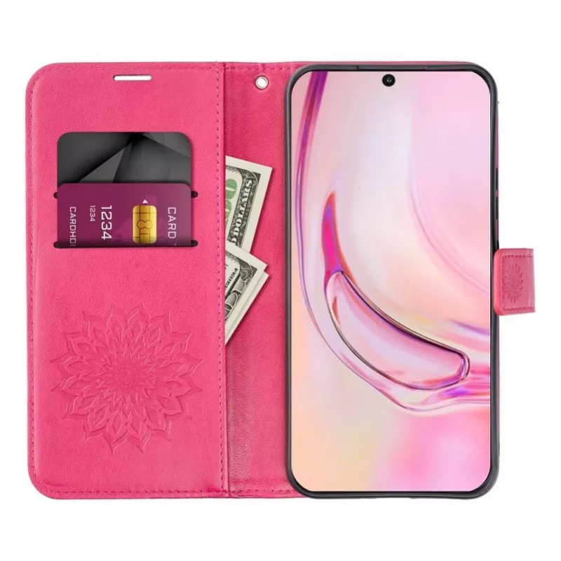 OEM Flip Case για iPhone 17 / 18 Mezzo Book Mandala Magenta