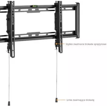 GETFORT GF-T3780-75 Βάση τοίχου TV με κλίση για LED/LCD 37-80 ίντσες, 75 kg, VESA 650x405 mm, Μαύρο