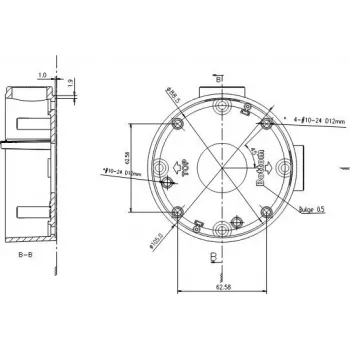 MITON MT-P1260 Επιτοίχιο κουτί διακλάδωσης 120x60x50mm IP65 Ανοιχτό γκρι