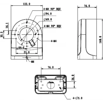 MITON MT-P204W Επιτοίχιο κουτί διακλάδωσης IP65 Λευκό