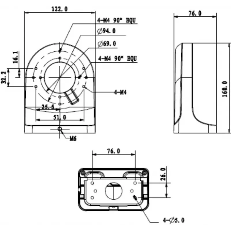 MITON MT-P204W Επιτοίχιο κουτί διακλάδωσης IP65 Λευκό