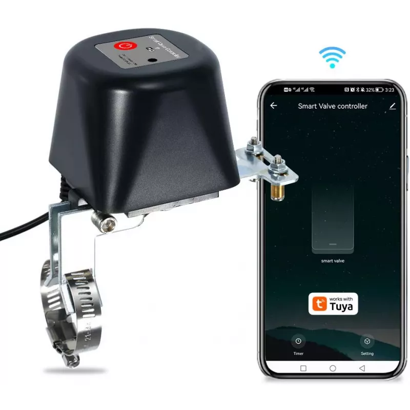 GISE GV-WF Έξυπνος έλεγχος βαλβίδας νερού/αερίου Wi-Fi, συμβατός με Tuya