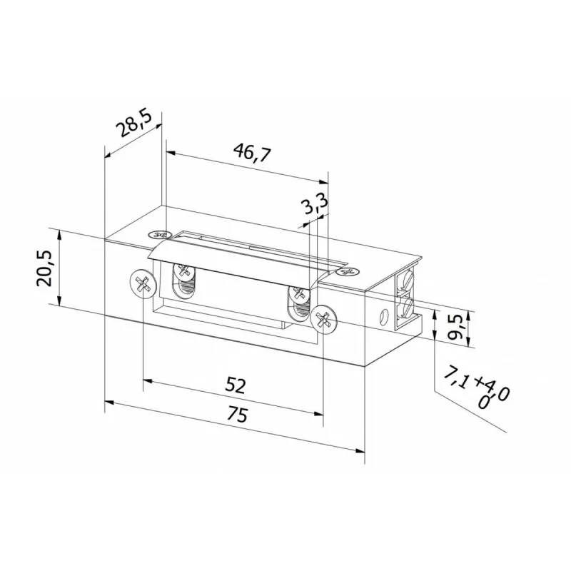 BIRA HARTTE S12U Ηλεκτρικό κυπρί, σειρά S, 12V AC/DC, στάνταρ