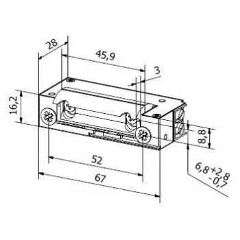 BIRA HARTTE XS12UP Ηλεκτρικός ανοιχτήρας πόρτας 12V AC/DC με εσωτερική λειτουργία μνήμης, σειρά XS (R5)