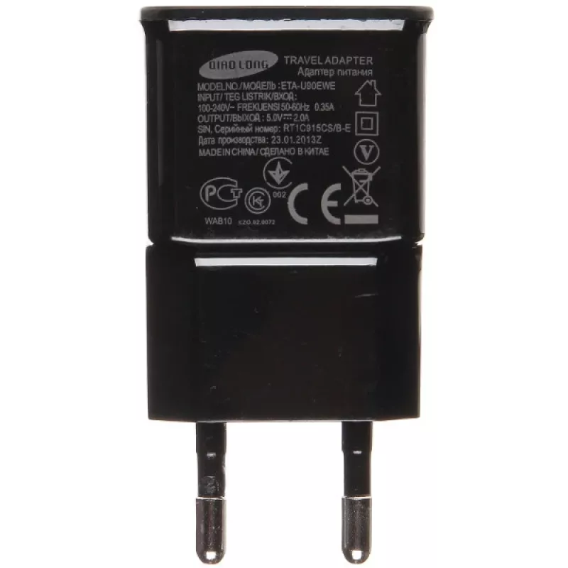 DELTA Φορτιστής USB 5V 2A μαύρο