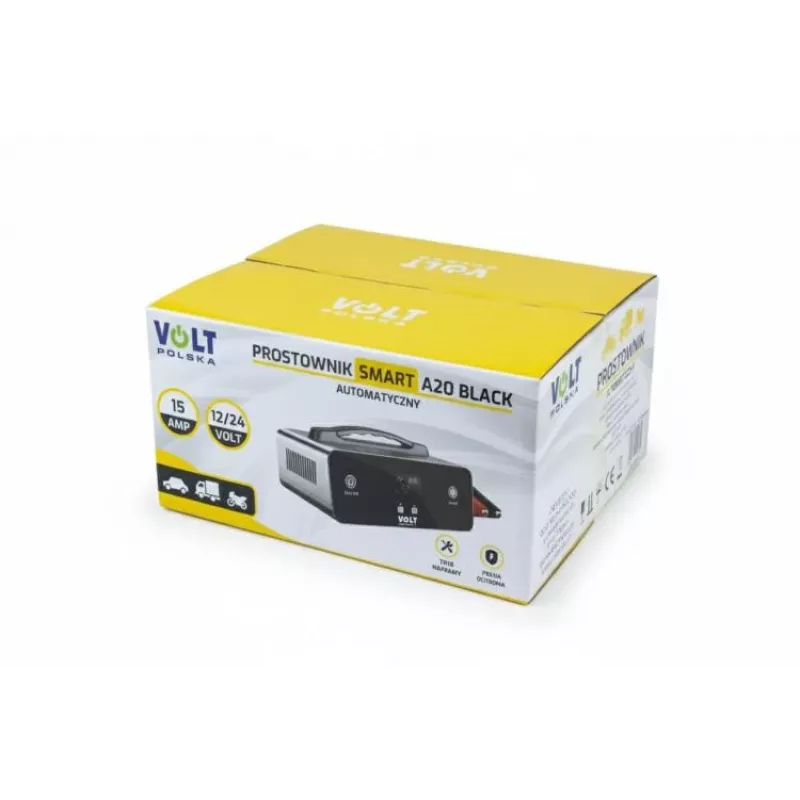 VOLT POLSKA Smart Charger 12V/24V 15A A20 Μαύρο