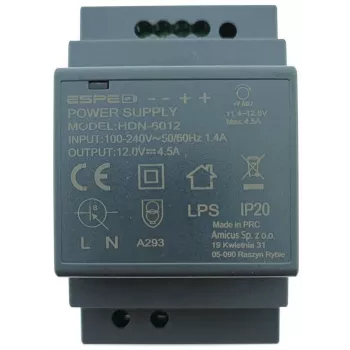 ESPE HDN-6012 Τροφοδοτικό ράγας DIN 12V 54W 4.5A