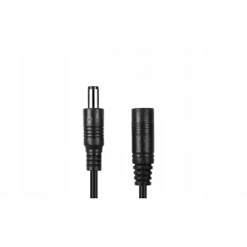 ESPE Καλώδιο επέκτασης τροφοδοσίας DC 5.0m 2x0.5mm² Πλεκτό Βύσμα DC σε Υποδοχή DC 2.1x5.5mm Μαύρο