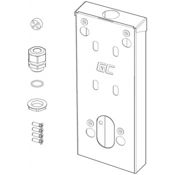 GREEN CELL EV αποστάτης τοποθέτησης wallbox για φορτιστή HabuDen, 50 mm, μαύρο, πλαστικό ABS, διαχείριση καλωδίων, αερισμός, EVGCAKHS1