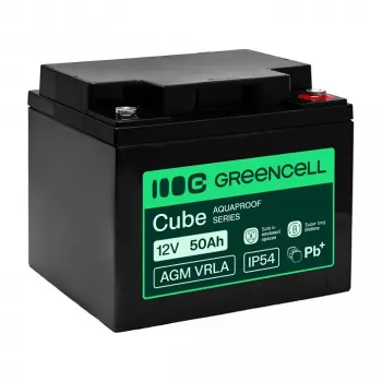 GREEN CELL AGM VRLA 12V 50Ah Μπαταρία χωρίς συντήρηση για UPS, 197x166x170mm
