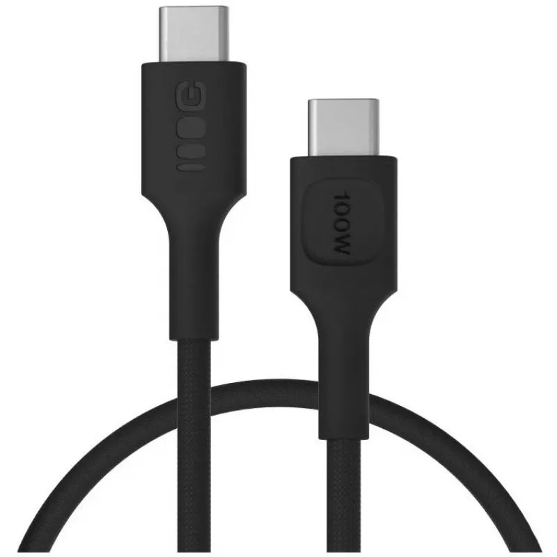 Green Cell PowerStream Καλώδιο USB-C σε USB-C 100W, 0,3 m, Μαύρο