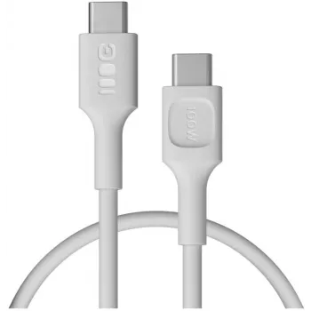 Green Cell PowerFlex Καλώδιο USB-C σε USB-C 100W PD γρήγορη φόρτιση 0,3m Λευκό