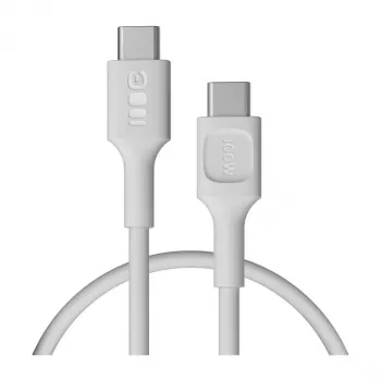 Green Cell PowerFlex Καλώδιο USB-C σε USB-C 100W PD γρήγορη φόρτιση 0,3m Λευκό