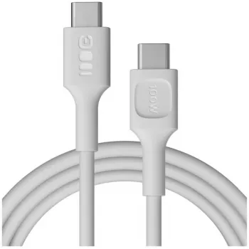 GREEN CELL PowerFlex Καλώδιο USB-C σε USB-C 2m 100W PD Λευκό χιονιού