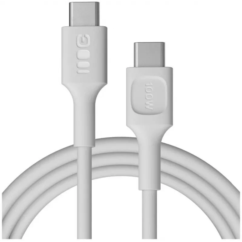 GREEN CELL PowerFlex Καλώδιο USB-C σε USB-C 2m 100W PD Λευκό χιονιού