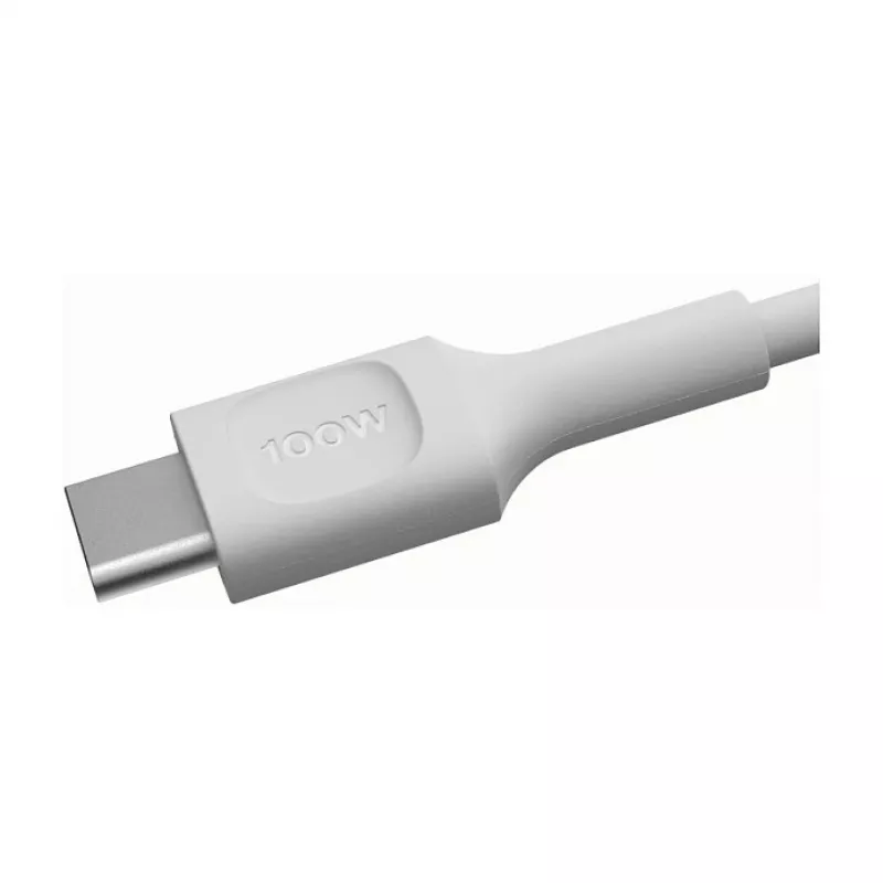 GREEN CELL PowerFlex Καλώδιο USB-C σε USB-C 2m 100W PD Λευκό χιονιού