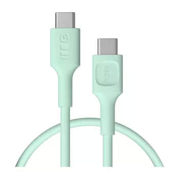 Green Cell PowerFlex Καλώδιο γρήγορης φόρτισης USB-C σε USB-C 100W 0,3m Πράσινο μέντας