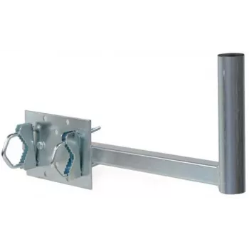 CORAB UBU-38/450-H Καθολική βάση μπαλκονιού για δορυφορικές, επίγειες και LTE κεραίες, διάμετρος ιστού 38 mm, προεξοχή 450 mm, γαλβανισμένος χάλυβας, μεταλλικό γκρι