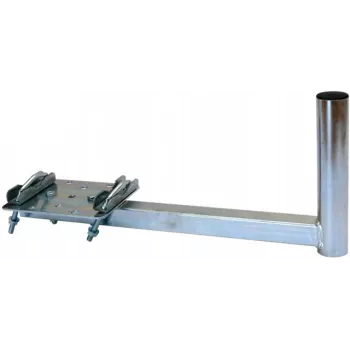 CORAB UBU-38/450-H Καθολική βάση μπαλκονιού για δορυφορικές, επίγειες και LTE κεραίες, διάμετρος ιστού 38 mm, προεξοχή 450 mm, γαλβανισμένος χάλυβας, μεταλλικό γκρι
