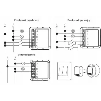 OXT Mini Smart Dimmer Module 2 καναλιών WiFi TUYA T226