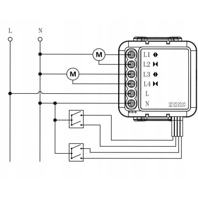 OXT T228 Mini WiFi Roller Shutter Controller 2 καναλιών Tuya Smart