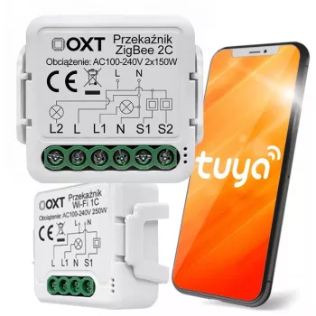 OXT Mini 2 καναλιών ZigBee Tuya Smart Switch Module