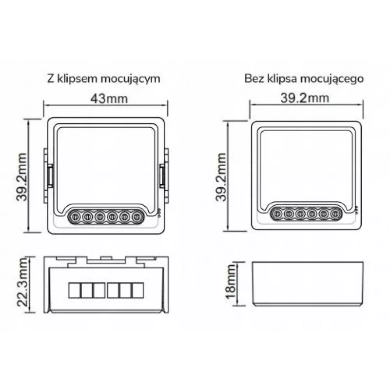 OXT Mini Smart WiFi Ρελέ 2 καναλιών Tuya T222
